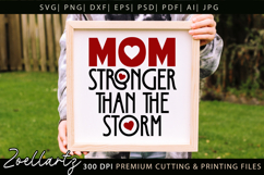 Strong Mom SVG for Cricut Mothers Day T-shirt Mug Design Product Image 6