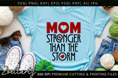 Strong Mom SVG for Cricut Mothers Day T-shirt Mug Design Product Image 4