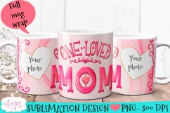 Mom photo mug Wrap for Sublimation | Mothers day mug PNG Product Image 2