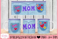 mom jeans denim design for mugs