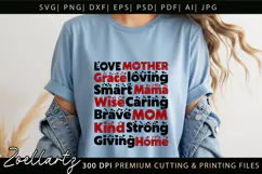 Mothers Day Subway Art SVG Mummy Mama Mom T-shirt Mug Design Product Image 7