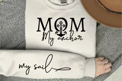 Mom My Anchor Sleeve SVG, Mother's Day SVG Design Product Image 2