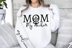 Mom My Anchor Sleeve SVG, Mother's Day SVG Design Product Image 1