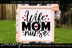 Mom Nurse SVG for Cricut Mama Mothers Day T-shirt Mug Design Product Image 5