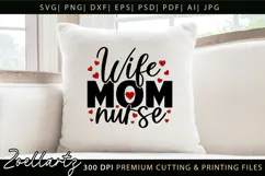 Mom Nurse SVG for Cricut Mama Mothers Day T-shirt Mug Design Product Image 3