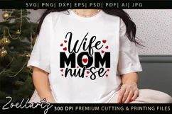 Mom Nurse SVG for Cricut Mama Mothers Day T-shirt Mug Design Product Image 2