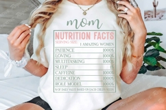 Mom Nutrition Facts SVG Design Product Image 3