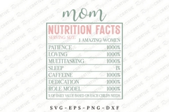 Mom Nutrition Facts SVG Design Product Image 1
