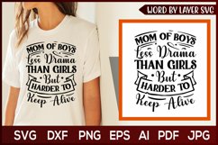 sarcastic svg design,funny svg, mom of boys less drama svg Product Image 1