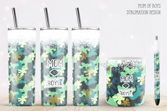 mom of boys skinny tumbler and pen sublimation