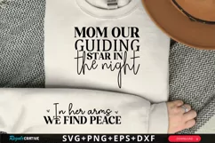 Mom Our Guiding Star Sleeve SVG, Mother's Day SVG Design Product Image 1