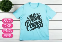 Mom power SVG lettering, Mother's Day funny quote design. Product Image 3