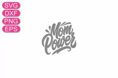 Mom power SVG lettering, Mother's Day funny quote design. Product Image 4