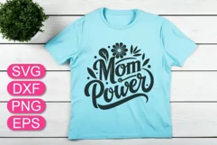 Mom power SVG, Mother's Day greeting funny quote. Product Image 3