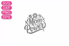 Mom power SVG, Mother's Day greeting funny quote. Product Image 4