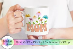 MOM Sublimation | Spring Flowers | Mother's Day PNG Product Image 1