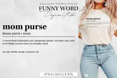 Funny Mom-Themed Definitions | SVG & PNG | Motherhood Product Image 1