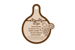 Mom Recipe - Mothers Day Recipe Gift Laser Cut Product Image 2