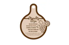 Mom Recipe - Mothers Day Recipe Gift Laser Cut Product Image 2