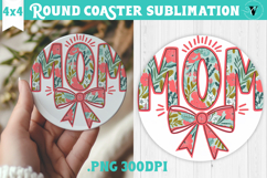 Round Coaster | Mothers Day | Flowers, Mom Product Image 1