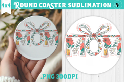 Round Coaster | Mothers Day | Flowers, Mom Product Image 1