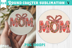 Round Coaster | Mothers Day | Flowers, Mom Product Image 1