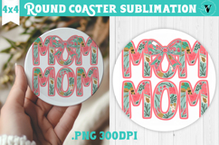 Round Coaster | Mothers Day | Flowers, Mom Product Image 1