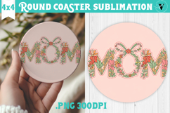 Round Coaster | Mothers Day | Flowers, Mom Product Image 1