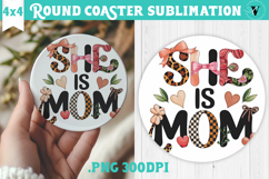 Round Coaster | Mothers Day | Flowers, Mom Product Image 1