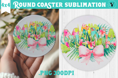 Round Coaster | Mothers Day | Flowers, Mom Product Image 1