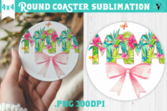 Round Coaster | Mothers Day | Flowers, Mom Product Image 1