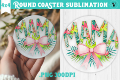 Round Coaster | Mothers Day | Flowers, Mom Product Image 1