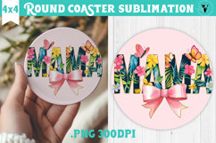 Round Coaster | Mothers Day | Flowers, Mom Product Image 1