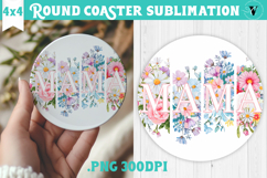 Round Coaster | Mothers Day | Flowers, Mom Product Image 1