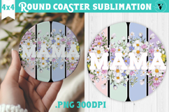 Round Coaster | Mothers Day | Flowers, Mom Product Image 1