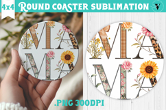 Round Coaster | Mothers Day | Flowers, Mom Product Image 1