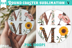 Round Coaster | Mothers Day | Flowers, Mom Product Image 1