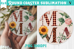 Round Coaster | Mothers Day | Flowers, Mom Product Image 1