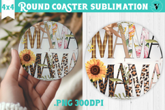 Round Coaster | Mothers Day | Flowers, Mom Product Image 1