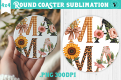 Round Coaster | Mothers Day | Flowers, Mom Product Image 1