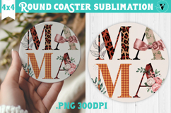 Round Coaster | Mothers Day | Flowers, Mom Product Image 1