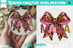 Round Coaster | Mothers Day | Flowers, Mom Product Image 1
