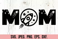 Mom Space Birthday SVG - 1st Birthday Boy Shirt SVG Product Image 1