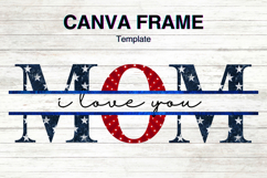 MOM Split Canva Frame Mother Day Monogram MAMA Photo Frame Product Image 2