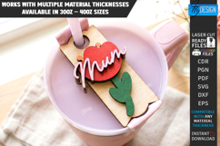 Mother's Day Stanley Topper Laser Cut | Tumbler Decor SVG Product Image 1