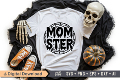 Mom Ster SVG File | Halloween Round Sign SVG Product Image 4