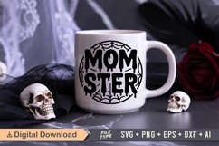 Mom Ster SVG File | Halloween Round Sign SVG Product Image 5