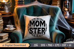 Mom Ster SVG File | Halloween Round Sign SVG Product Image 6