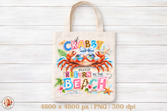 If Crabby Please to the Beach Sublimation Design Product Image 3