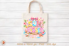 Summer Vibes Beach Sublimation PNG| Preppy Summer Collage Product Image 3